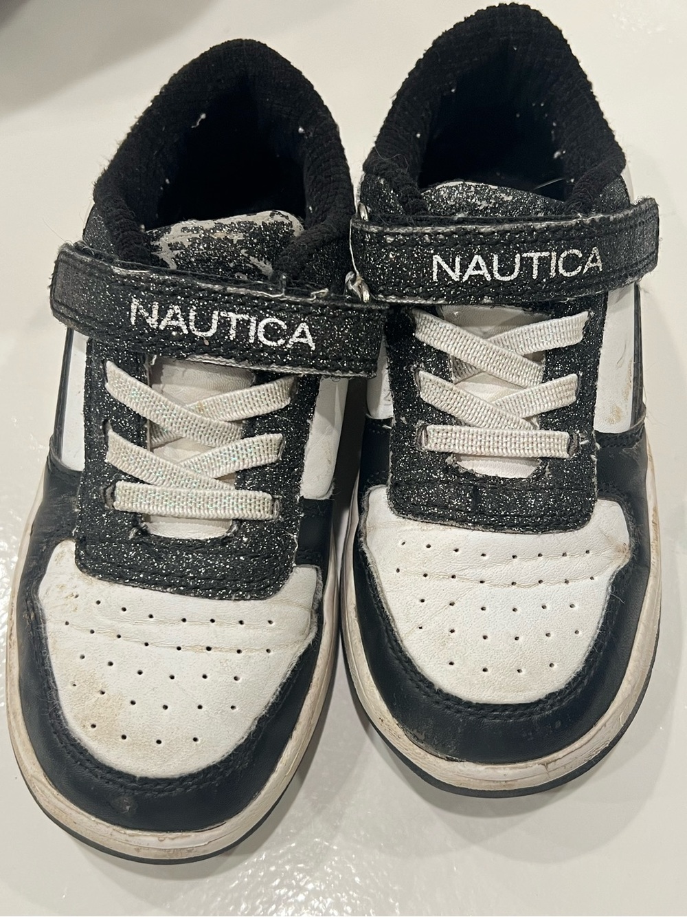 Nautica Kids Black & White Velcro High-Top Sneakers - Picture 2 of 3